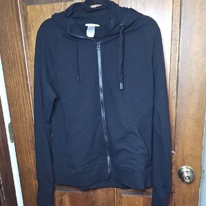 Womens JOCKEY Black Zip Hoodie Size XL